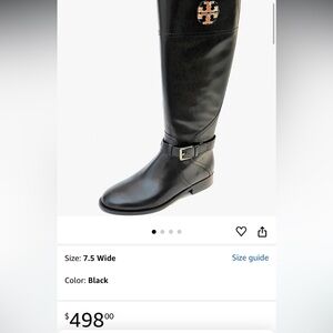 Tory Burch Black Ring Boots- size 6.5